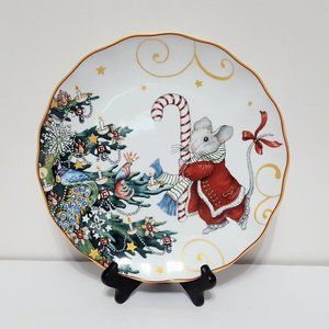 NEW Williams Sonoma Twas the Night Mouse Dinner Plate 11" Porcelain